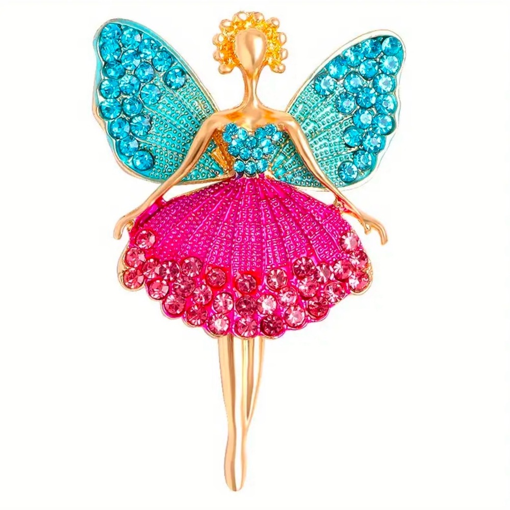Retro Ballet Girl Brooch, Dancing Character Enamel Pin - Picture 1 of 5